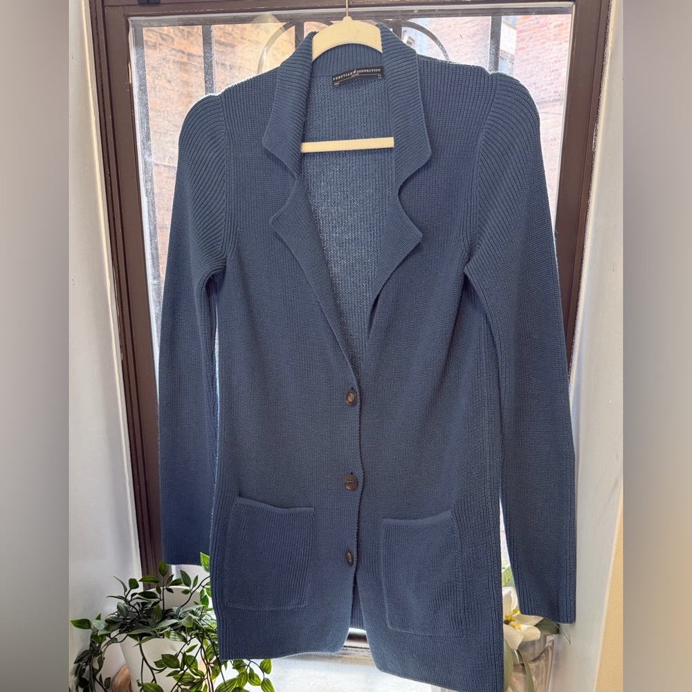 Peruvian Connection Yacht Club Cardigan 100% Cotton Women’s XS - Picture 2 of 11